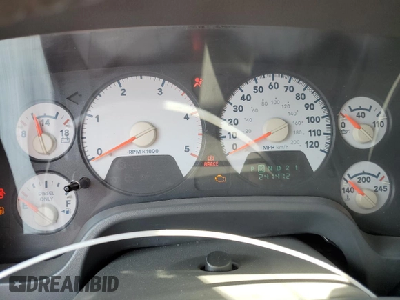 2006 Dodge Ram 2500 SLT with VIN 3D7KS29C66G227957, listed as a Copart auction lot 68363644 with 241,472 mi miles and Salvage Title. Bid and sale history available at carsss.com. Image 9.