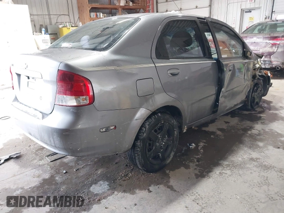 2006 Chevrolet Aveo LT with VIN KL1TG56696B552067, listed as a IAAI auction lot 41625344 with 200,946 mi miles and . Bid and sale history available at DreamBid. Image 4.