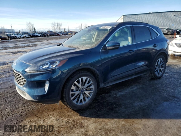 2020 Ford Escape Titanium Hybrid with VIN 1FMCU9DZXLUB46252, listed as a Copart auction lot 88801835 with 64,443 mi miles and Salvage title. Bid and sale history available at DreamBid. Image 1.