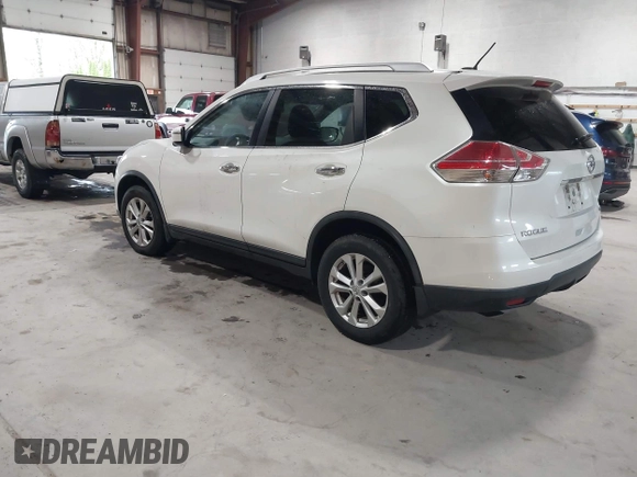 2016 Nissan Rogue SV with VIN KNMAT2MV2GP614966, listed as a IAAI auction lot 42167188 with 162,490 mi miles. Bid and sale history available at carsss.com. Image 3.