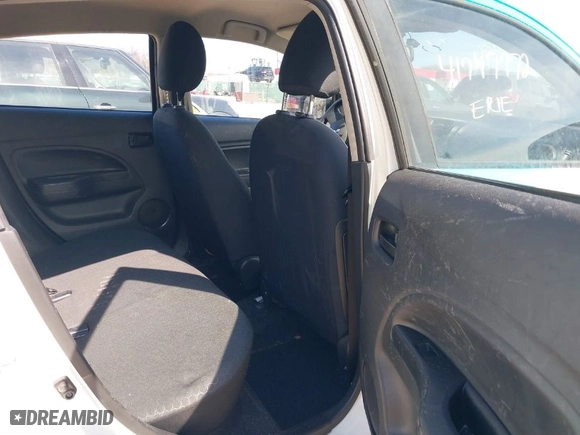 2015 Mitsubishi Mirage DE with VIN ML32A3HJ1FH031355, listed as a IAAI auction lot 41747772 with 96,234 mi miles. Bid and sale history available at carsss.com. Image 8.