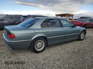 2001 BMW 7 Series 740iL with VIN WBAGH834X1DP34124, listed as a Copart auction lot 43936465 with 124,279 mi miles and Clean Title. Bid and sale history available at carsss.com. Image 3.