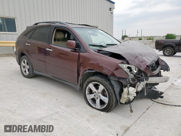 2008 Lexus RX 350 with VIN JTJGK31U080013772, listed as a Copart auction lot 53504485 with 191,417 mi miles and Salvage Title. Bid and sale history available at DreamBid. Image 4.