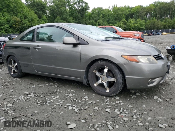 2006 Honda Civic Cpe LX with VIN 2HGFG12666H529570, listed as a Copart auction lot 63172594 with 220,481 mi miles and Salvage Title. Bid and sale history available at carsss.com. Image 4.