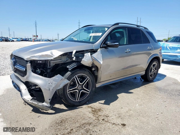 2022 Mercedes-Benz GLE with VIN 4JGFB4JB5NA810569, listed as a Copart auction lot 52186615 with 39,703 mi miles and Salvage Title. Bid and sale history available at carsss.com. Image 1.