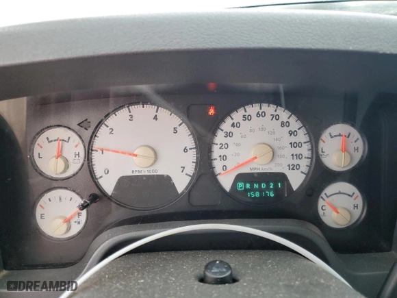 2007 Dodge Ram 1500 SLT with VIN 1D7HA18PX7J520482, listed as a Copart auction lot 45357495 with 158,176 mi miles and Salvage Title. Bid and sale history available at carsss.com. Image 9.