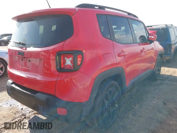 2017 Jeep Renegade Latitude with VIN ZACCJABBXHPF46907, listed as a IAAI auction lot 41503488 with 94,290 mi miles and . Bid and sale history available at carsss.com. Image 4.