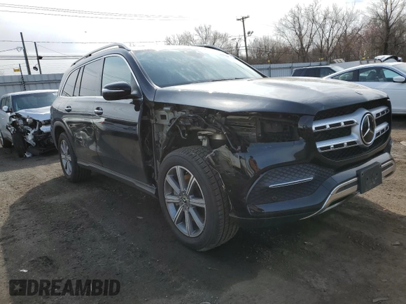 2021 Mercedes-Benz GLS with VIN 4JGFF5KE4MA573185, listed as a Copart auction lot 50042295 with 43,226 mi miles and Salvage Title. Bid and sale history available at carsss.com. Image 4.