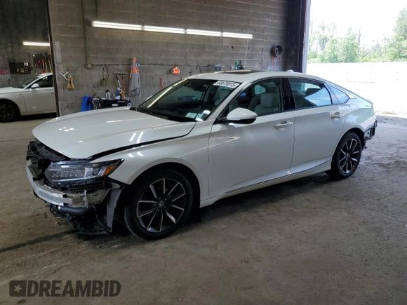 2021 Honda Accord EX-L with VIN 1HGCV1F50MA058005, listed as a Copart auction lot 63679815 with 33,428 mi miles and Salvage title. Bid and sale history available at DreamBid. Image 1.