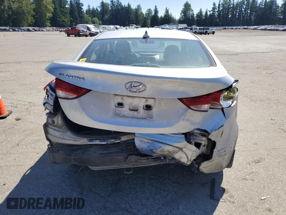 2013 Hyundai Elantra GLS with VIN 5NPDH4AE2DH170591, listed as a Copart auction lot 64771405 with 99,651 mi miles and Salvage title. Bid and sale history available at DreamBid. Image 6.