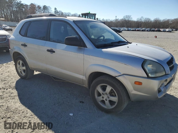 2005 Hyundai Tucson GL with VIN KM8JM12B85U074517, listed as a Copart auction lot 46340595 with 239,108 mi miles and Salvage Title. Bid and sale history available at carsss.com. Image 4.