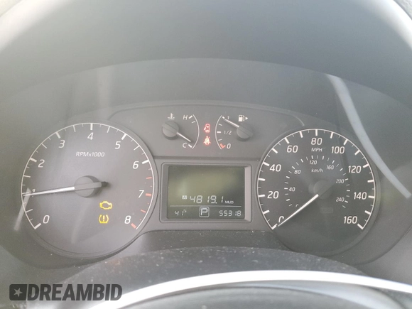 2016 Nissan Sentra SR with VIN 3N1AB7AP9GY256854, listed as a Copart auction lot 48748175 with 55,318 mi miles and Salvage Title. Bid and sale history available at DreamBid. Image 9.