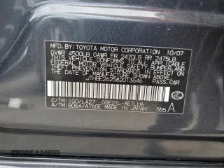 2008 Lexus IS 350 with VIN JTHBE262582013646, listed as a Copart auction lot 53187215 with 130,826 mi miles and Clean title. Bid and sale history available at DreamBid. Image 12.