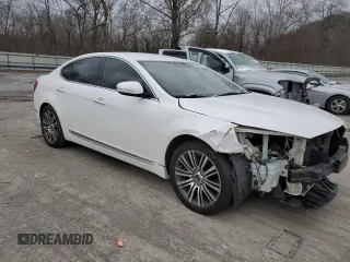 2014 Kia Cadenza Premium with VIN KNALN4D77E5127008, listed as a Copart auction lot 86964554 with 144,381 mi miles and Salvage Title. Bid and sale history available at carsss.com. Image 4.