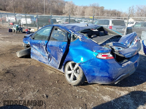 2014 Dodge Dart GT with VIN 1C3CDFEB4ED683310, listed as a IAAI auction lot 41370122 with 81,008 mi miles. Bid and sale history available at carsss.com. Image 3.