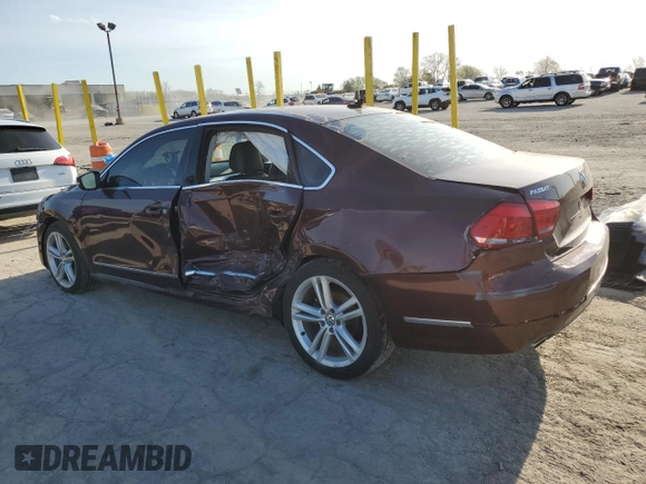 2013 Volkswagen Passat SE with VIN 1VWBN7A38DC094268, listed as a Copart auction lot 54378765 with 172,105 mi miles and Clean title. Bid and sale history available at DreamBid. Image 2.