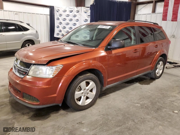 2013 Dodge Journey SE with VIN 3C4PDCABXDT687629, listed as a Copart auction lot 50087495 with 203,848 mi miles and Clean Title. Bid and sale history available at carsss.com. Image 1.