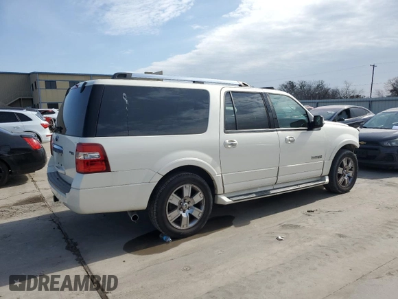 2007 Ford Expedition EL Limited with VIN 1FMFK19537LA02466, listed as a Copart auction lot 44573265 with 59,336 mi miles and Salvage Title. Bid and sale history available at carsss.com. Image 3.