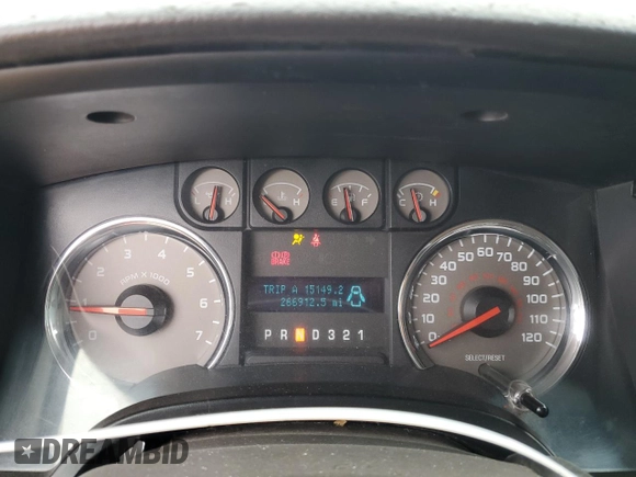 2009 Ford F-150 XL with VIN 1FTPW12V09KC51677, listed as a Copart auction lot 51018715 with 266,912 mi miles and Clean Title. Bid and sale history available at carsss.com. Image 9.