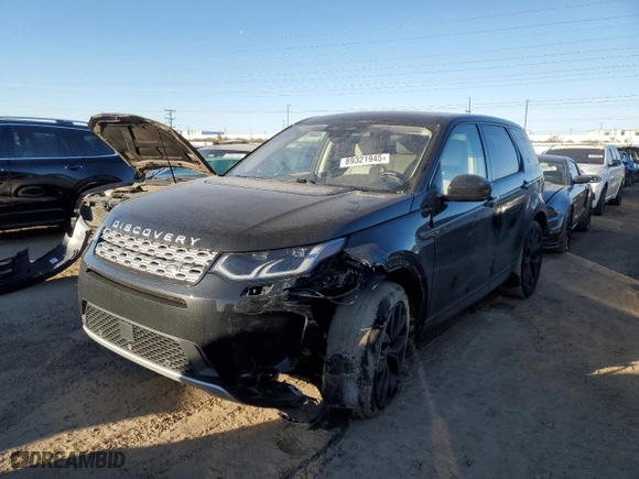 2021 Land Rover Discovery Sport SE with VIN SALCP2FXXMH899040, listed as a Copart auction lot 89321945 with 51,647 mi miles and Salvage Title. Bid and sale history available at carsss.com. Image 1.