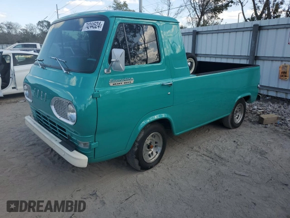 1961 Ford Econoline Cargo with VIN E10SH112422, listed as a Copart auction lot 74244524 with 69 mi miles and Salvage Title. Bid and sale history available at DreamBid. Image 1.