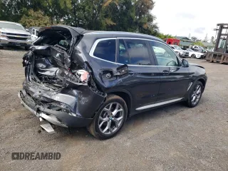 2024 BMW X3 sDrive30i with VIN 5UX43DP01R9V58548, listed as a Copart auction lot 47948765 with 23,363 mi miles and Salvage Title. Bid and sale history available at DreamBid. Image 3.
