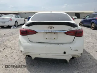 2018 Infiniti Q50 Luxe with VIN JN1EV7AP4JM352281, listed as a Copart auction lot 62262735 with 148,158 mi miles and Salvage title. Bid and sale history available at DreamBid. Image 6.