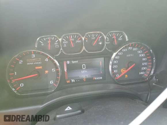 2015 GMC Sierra 1500 SLT with VIN 3GTU2VEJ5FG382105, listed as a Copart auction lot 52386795 with 115,270 mi miles and Salvage Title. Bid and sale history available at DreamBid. Image 9.