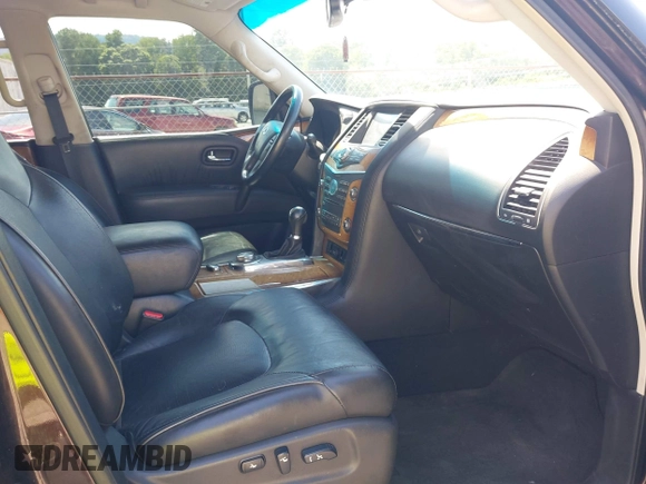2014 Infiniti QX80 with VIN JN8AZ2NE9E9065544, listed as a IAAI auction lot 42652230 with 189,714 mi miles and . Bid and sale history available at DreamBid. Image 5.