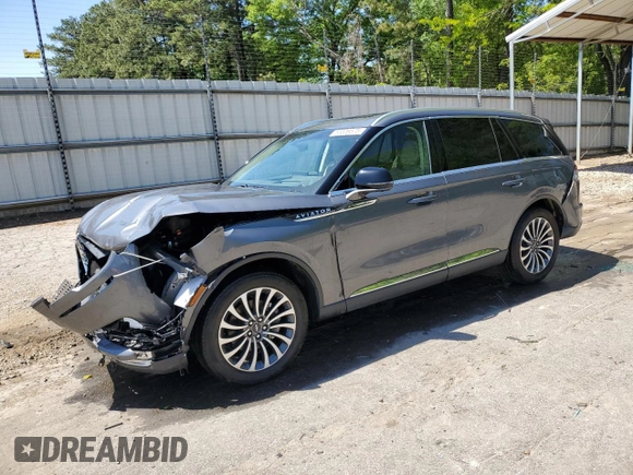 2022 Lincoln Aviator Reserve with VIN 5LM5J7XC0NGL16100, listed as a Copart auction lot 53539575 with 39,355 mi miles and Salvage title. Bid and sale history available at DreamBid. Image 1.