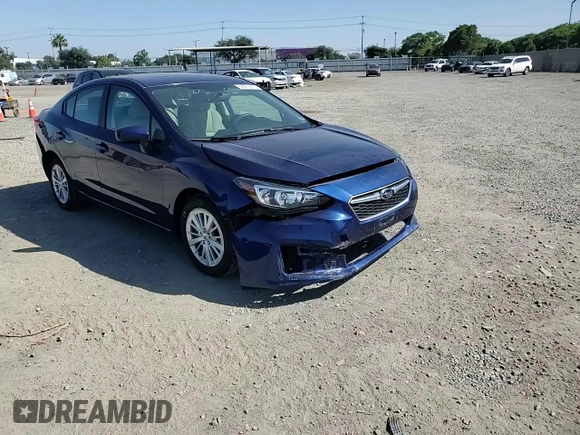 2018 Subaru Impreza Premium with VIN 4S3GKAD69J3608886, listed as a Copart auction lot 59051215 with 43,326 mi miles and Salvage title. Bid and sale history available at DreamBid. Image 13.