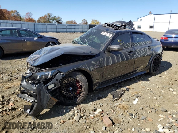 2025 BMW M3 Competition xDrive z VIN WBS33HJ03SFT87704, wystawiony jako Copart lot #77317434 z przebiegiem Nie podano mil oraz Szkoda całkowita • Salvage title. Historia ofert i sprzedaży dostępna na DreamBid. Obrazek 1.