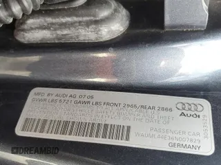 2006 Audi A8 4.2L with VIN WAUML44E36N007829, listed as a Copart auction lot 76658814 with 99,248 mi miles and Non repairable. Bid and sale history available at DreamBid. Image 13.