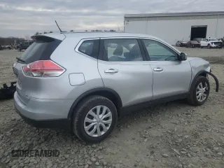 2015 Nissan Rogue S with VIN KNMAT2MV1FP591596, listed as a Copart auction lot 46546605 with 109,497 mi miles and Salvage Title. Bid and sale history available at carsss.com. Image 3.