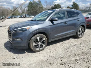 2016 Hyundai Tucson Eco with VIN KM8J3CA28GU226492, listed as a Copart auction lot 50471215 with 107,526 mi miles and Clean Title. Bid and sale history available at carsss.com. Image 1.
