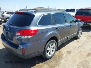 2014 Subaru Outback Premium with VIN 4S4BRCCC6E3233680, listed as a IAAI auction lot 41828411 with 129,796 mi miles and . Bid and sale history available at DreamBid. Image 4.