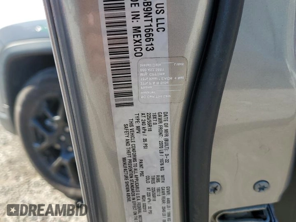 2022 Jeep Compass Latitude with VIN 3C4NJCBB9NT166613, listed as a Copart auction lot 52503895 with 63,925 mi miles and Non Repairable. Bid and sale history available at carsss.com. Image 14.