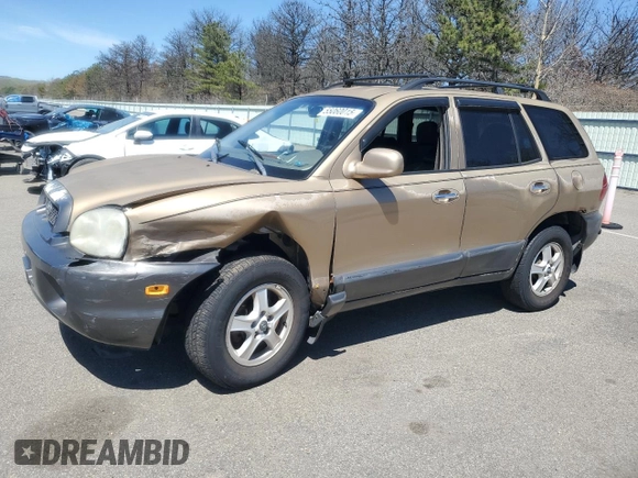 2002 Hyundai Santa Fe GLS with VIN KM8SC13D42U188047, listed as a Copart auction lot 55060015 with 170,066 mi miles and Salvage Title. Bid and sale history available at carsss.com. Image 1.