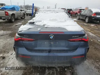2023 BMW 4 Series 430i xDrive with VIN WBA43AT00PCL57081, listed as a Copart auction lot 44983365 with 9,821 mi miles and Salvage Title. Bid and sale history available at DreamBid. Image 6.