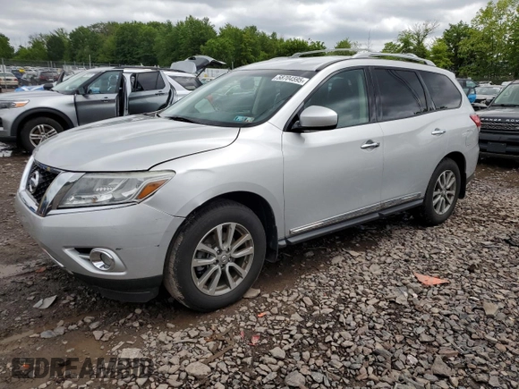 2015 Nissan Pathfinder S with VIN 5N1AR2MM0FC638206, listed as a Copart auction lot 58704595 with 93,446 mi miles and Clean title. Bid and sale history available at DreamBid. Image 1.
