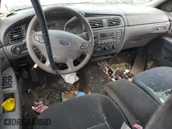 2002 Ford Taurus SES Standard with VIN 1FAFP55U02A115781, listed as a Copart auction lot 59007595 with 97,189 mi miles and Salvage title. Bid and sale history available at DreamBid. Image 8.