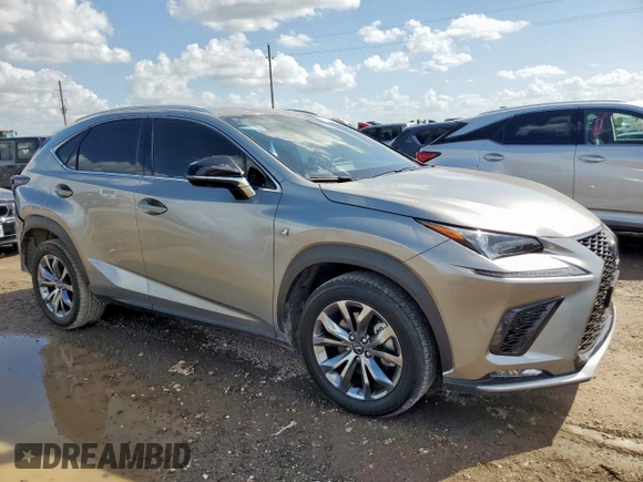 2020 Lexus NX 300 F Sport with VIN JTJSARBZ9L2169655, listed as a Copart auction lot 61182395 with 13,545 mi miles and Salvage title. Bid and sale history available at DreamBid. Image 4.