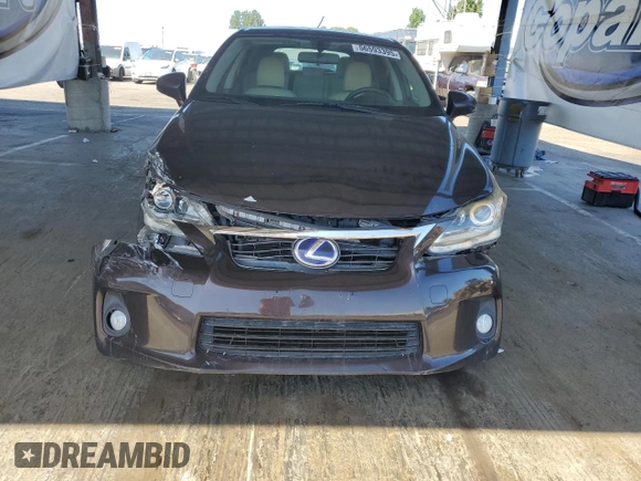 2011 Lexus CT 200h with VIN JTHKD5BH8B2016353, listed as a Copart auction lot 56593395 with 182,156 mi miles and Salvage title. Bid and sale history available at DreamBid. Image 5.