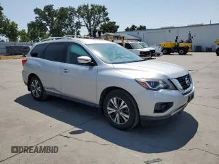 2017 Nissan Pathfinder S with VIN 5N1DR2MN0HC666046, listed as a Copart auction lot 60103085 with 99,194 mi miles and Salvage title. Bid and sale history available at DreamBid. Image 4.