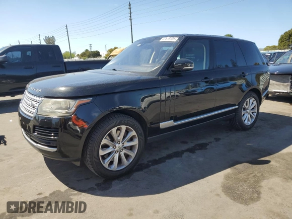 2016 Land Rover Range Rover HSE with VIN SALGS2PF4GA287533, listed as a Copart auction lot 47615005 with 69,081 mi miles and Salvage title. Bid and sale history available at DreamBid. Image 1.