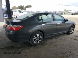 2014 Honda Accord Sedan LX with VIN 1HGCR2F35EA098896, listed as a Copart auction lot 53082635 with 148,008 mi miles and Salvage Title. Bid and sale history available at carsss.com. Image 3.