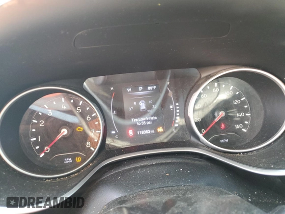2018 Jeep Compass Sport z VIN 3C4NJDAB7JT484490, wystawiony jako Copart lot #59947885 z przebiegiem 118 363 mil mil oraz Szkoda całkowita • Salvage title. Historia ofert i sprzedaży dostępna na DreamBid. Obrazek 9.