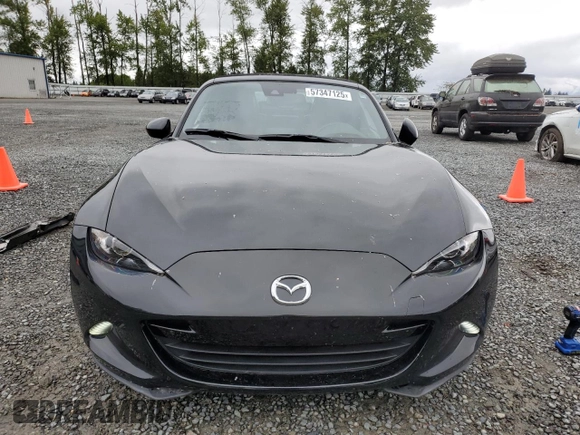 2021 Mazda MX-5 Miata Grand Touring with VIN JM1NDAD78M0455899, listed as a Copart auction lot 57347125 with 38,405 mi miles and Salvage title. Bid and sale history available at DreamBid. Image 5.