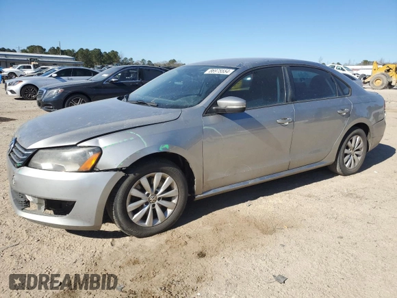 2014 Volkswagen Passat Wolfsburg Edition with VIN 1VWAS7A30EC074232, listed as a Copart auction lot 86975554 with 197,060 mi miles and Salvage title. Bid and sale history available at DreamBid. Image 1.