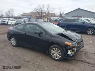 2012 Honda Civic Cpe LX with VIN 2HGFG3A53CH504903, listed as a IAAI auction lot 41806520 with 175,163 mi miles. Bid and sale history available at carsss.com. Image 1.